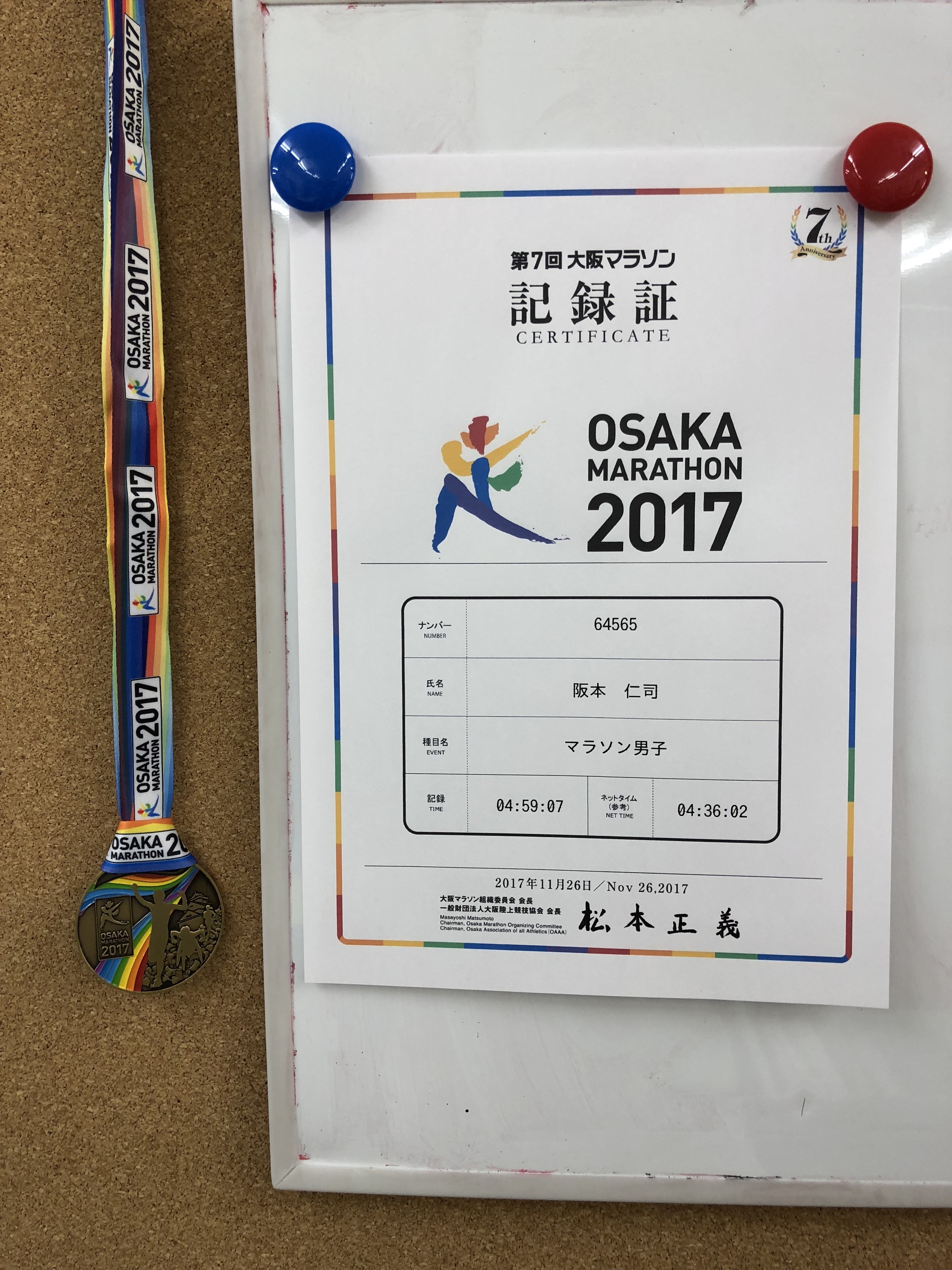 大阪マラソンメダル
